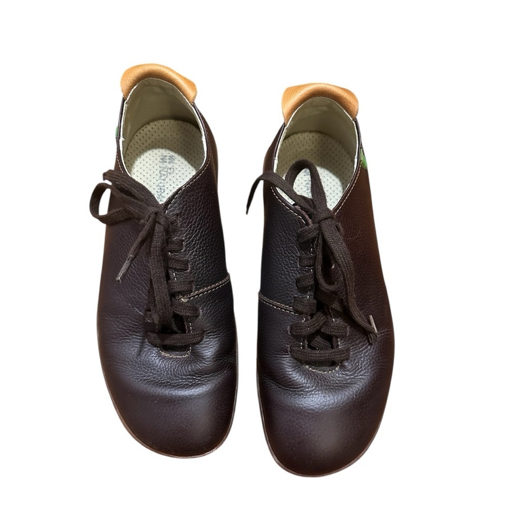 El Naturalista Brown Leather Oxfords EU 39 | Sustainable Minimalist Comfort Shoe